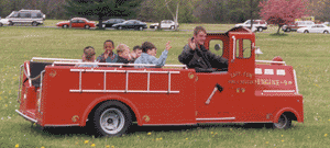 Fire Engine Ride | Trackless Fire Engine | Kiddie Ride Rentals NJ, NY, PA, DE, MD